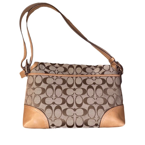 COACH Khaki and Tan Leather Turnlock - Picture 3 of 5